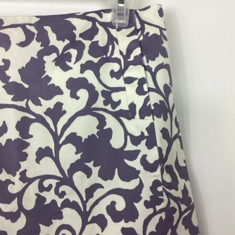 J. Crew Printed Cotton Sateen Skirt Size  4